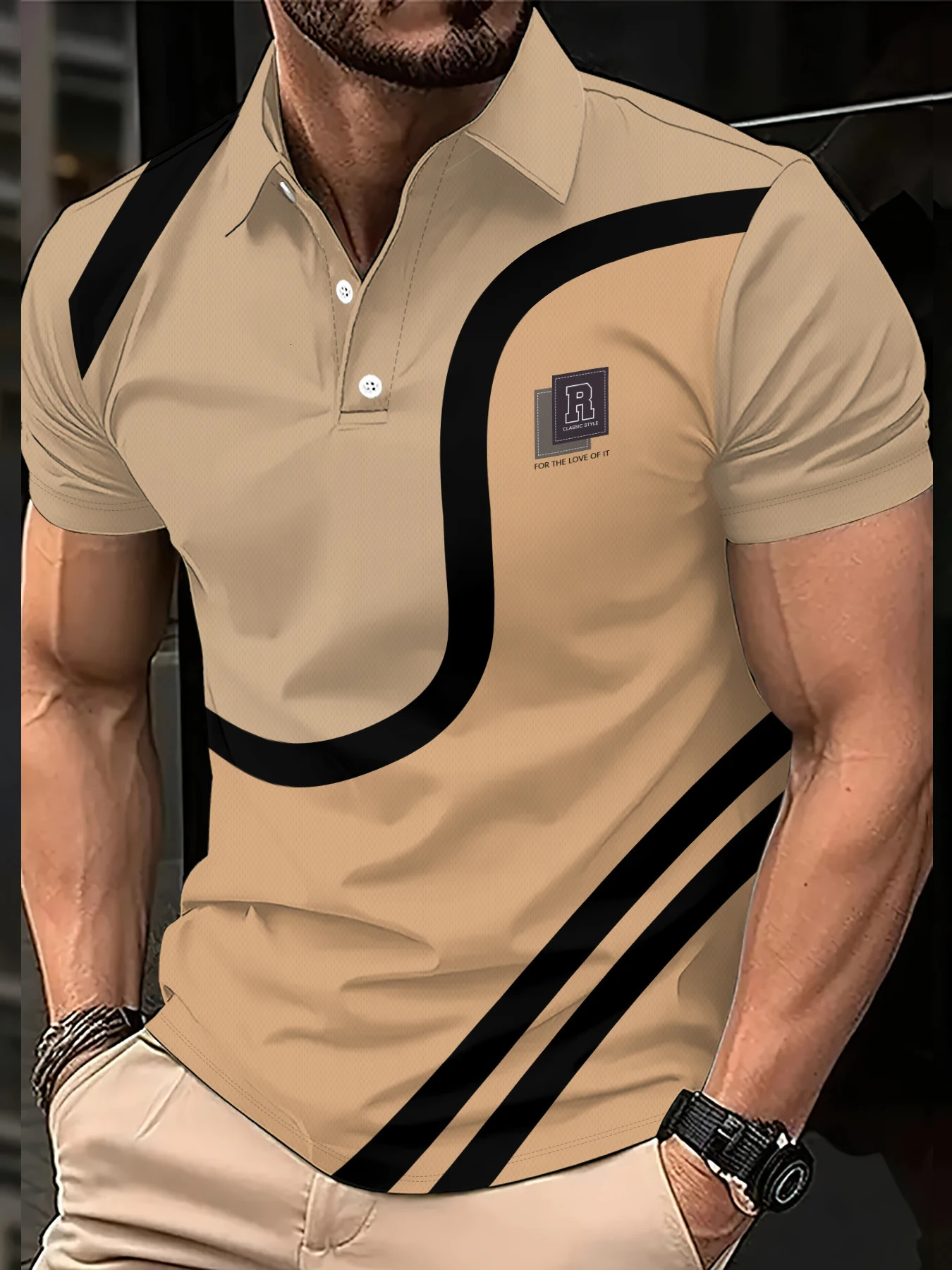 2026 Summer Mens Polo Shirt - 3D Printed Breathable Lightweight Stylish and Comfortable Versatile for All Occasions 260623