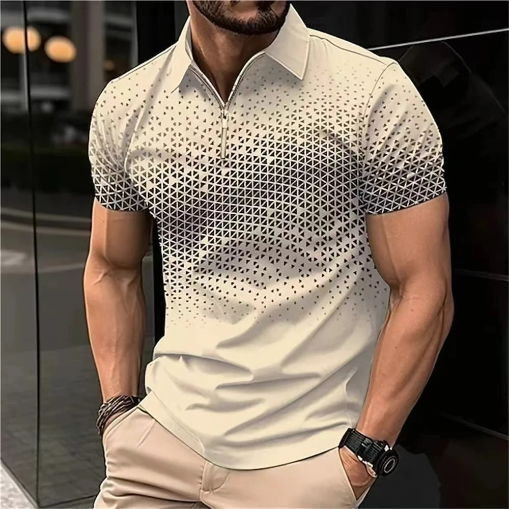 Large Size Mens Clothing Fashion Street Polos T-Shirts Summer Short Sleeve 3D Print Trend Male Simple POLO Tee Casual Tops 260624