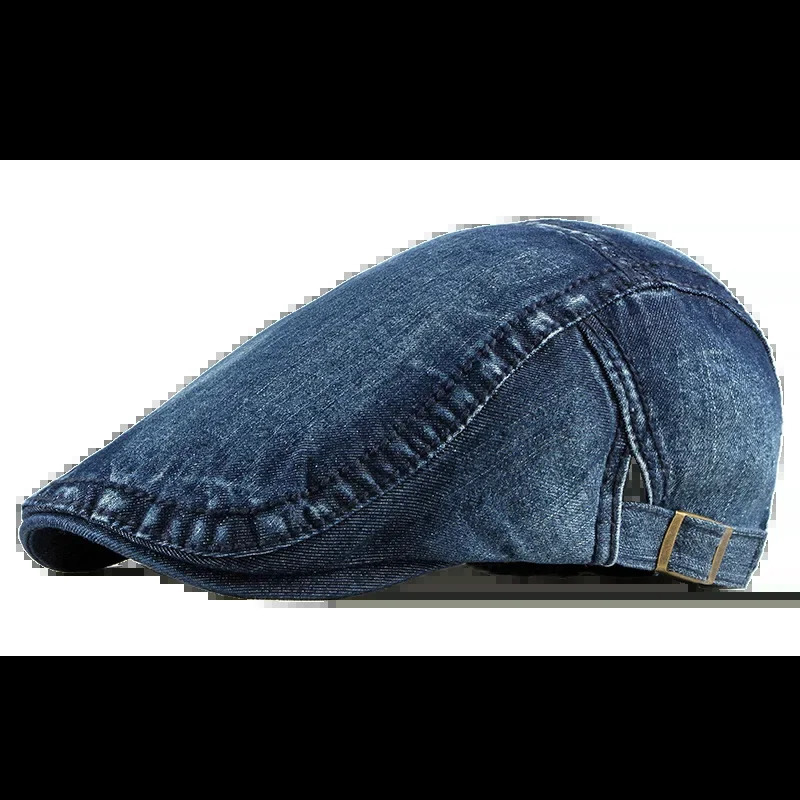 Oohmy Cotton Denim sboy Hats Flat Ivy Gatsby Cabbie Driving Berets Hat Dad Cap for Men Women Vintage Casual Headwear 260624