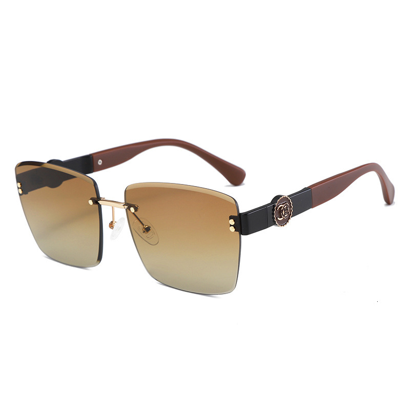 Luxury Premium Fashion Sunglasses 2025 New Frameless Light Luxury Style High-End Women's European And American Internet Celebrity Fashion Trend