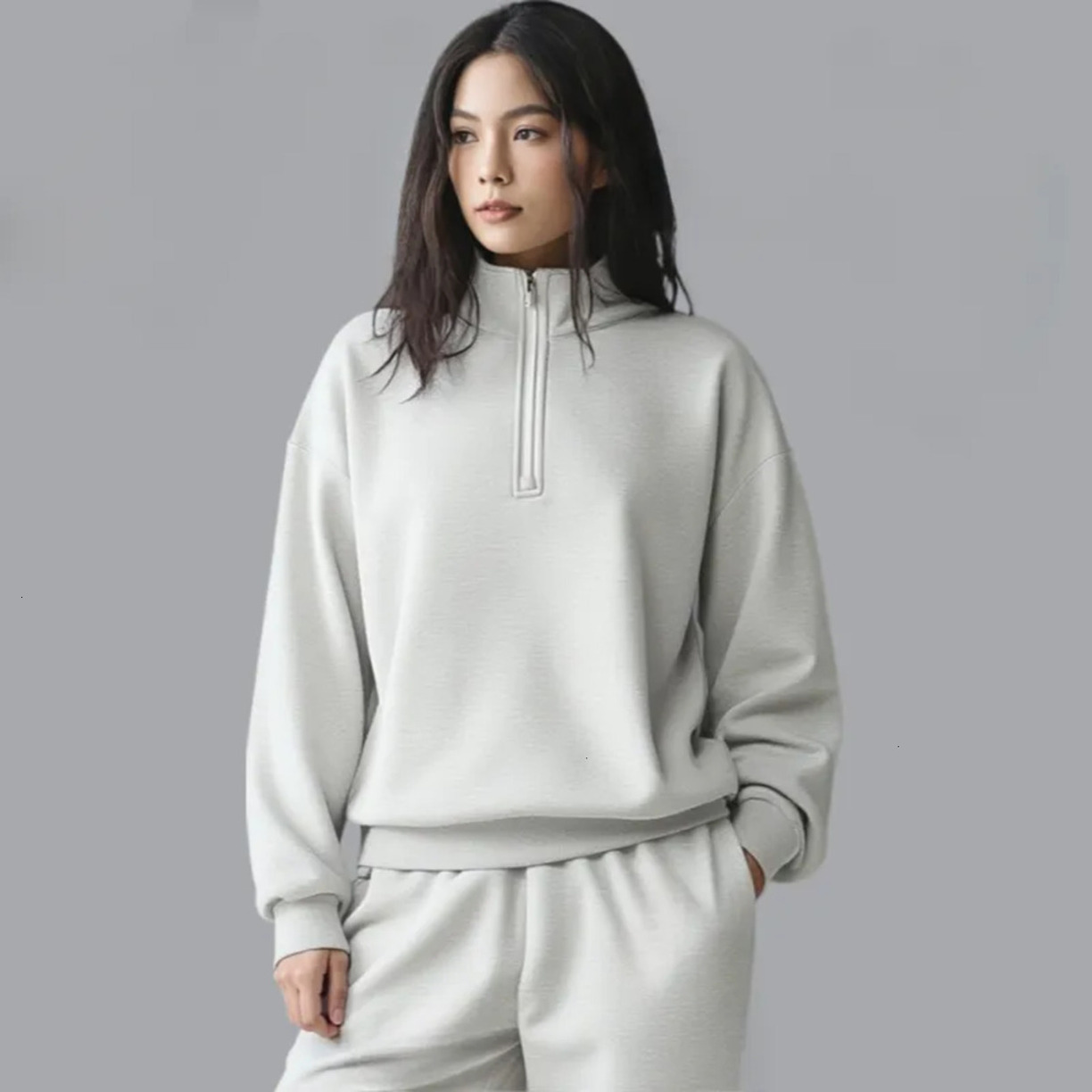 2026 Gym Clothe Set Workout Design Jacket Womens Yoga Sweatshirts 1/4 Zip Up outdoor Coat Unisex Sports Polo Blaz Stand-Up Workout Set Collared Free