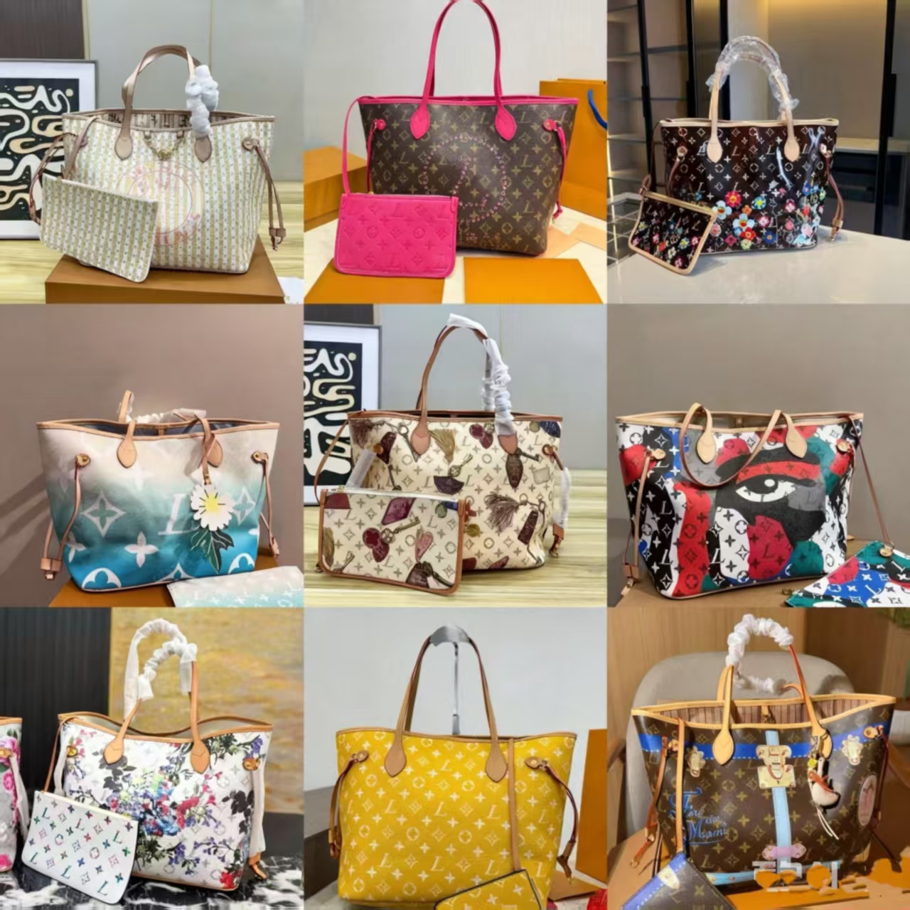 Designer neverfulltotes tote women's luxury handbag made of cowhide 2026 new summer shopping travel bag fashionable items Luxury Bag 10A