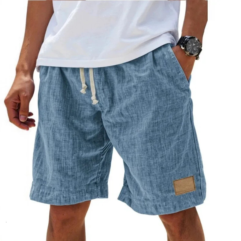 2026 Summer Outdoor Casual Fashion Mens Retro Breathable Linen Loose Holiday Shorts Dressing 260624