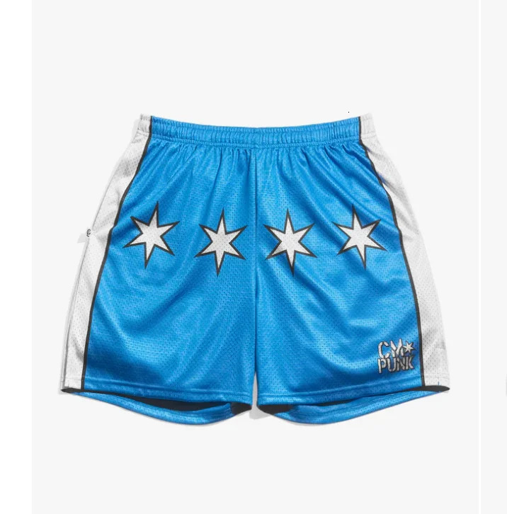 2026 Mens CM Punk Retro Basketball Mesh Shorts Y2K Oversized Quick Drying Shorts Suitable for Daily and Training Wear 260624