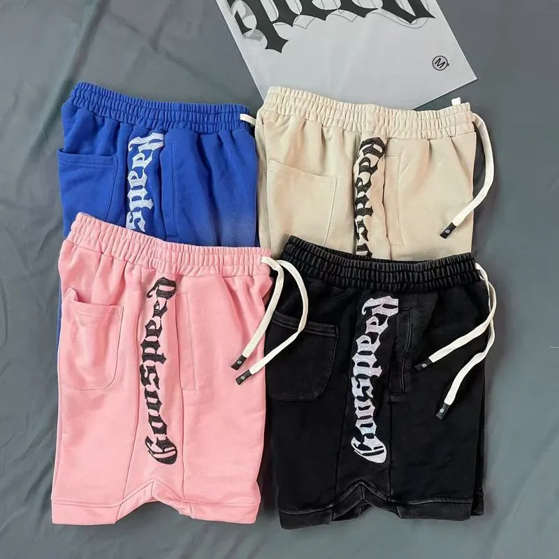 Mens Courtside Shorts Cotton Black jorts Embroidery Street Casual short pants Loose Beach Summer Luxury designer shorts Outdoor Y2K basketball Sport