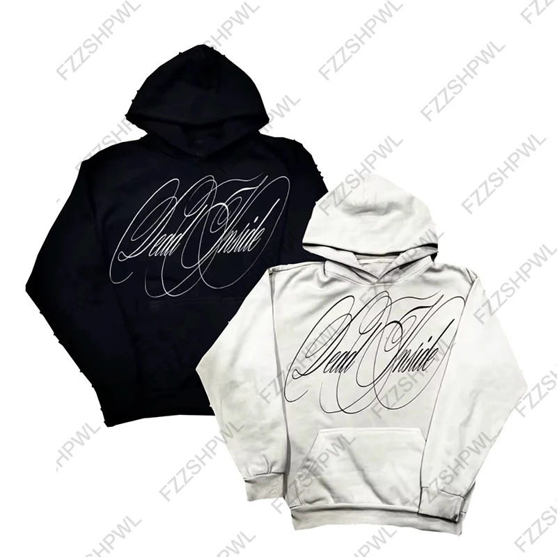 Unisex Hip Hop Oversized Y2K Hooded sweatshirt Punk Harajuku Letter Print Casual Hoodie sweatshirt Rock Goth Streetwear Pullover 260615
