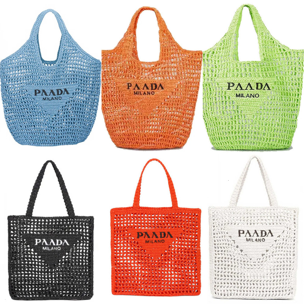 2026 TOP High Quality Designer Bag Woven Fashion Tote Bag Casual Tote Large Capacity Embroidery Hollowed-out Summer Beach Resort Shoulder Bag Dopami