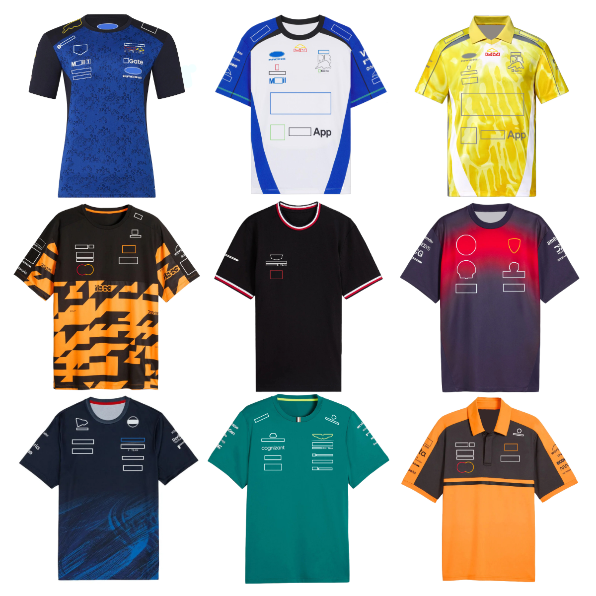 F1 2026 Team T-shirt New Formula 1 Racing Men Polo Shirt Racing Logo F1 Shirt Same Customisation High Quality Driver Tee Unisex Fans Replica Polo Sh