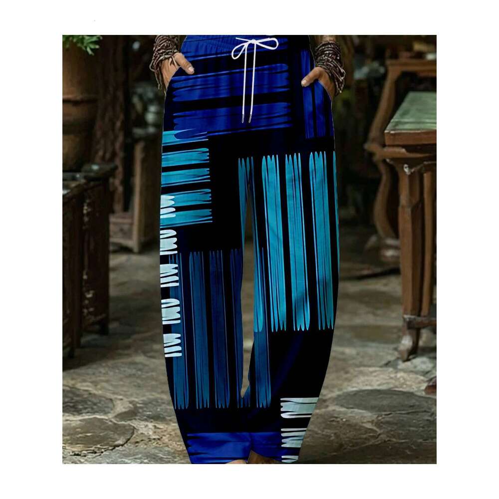 2026 Men's Summer New Hawaiian Vacation Style Coconut Tree Printed Casual Outdoor Sports Fashion Pants W260624