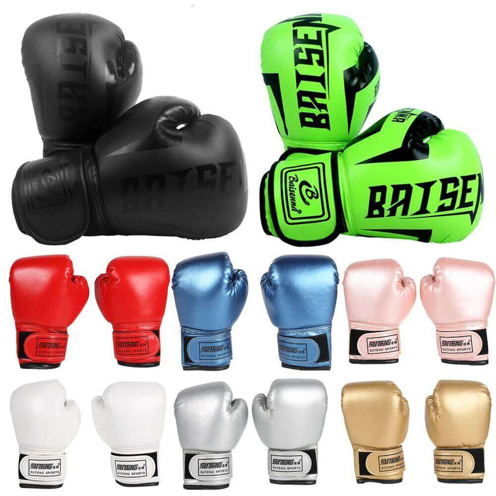 Thickened Boxing Gloves MuayThai Sanda Professional Competition for Training Sandbag Fighting Taekwondo Adult Kid Sport Supplie W260624