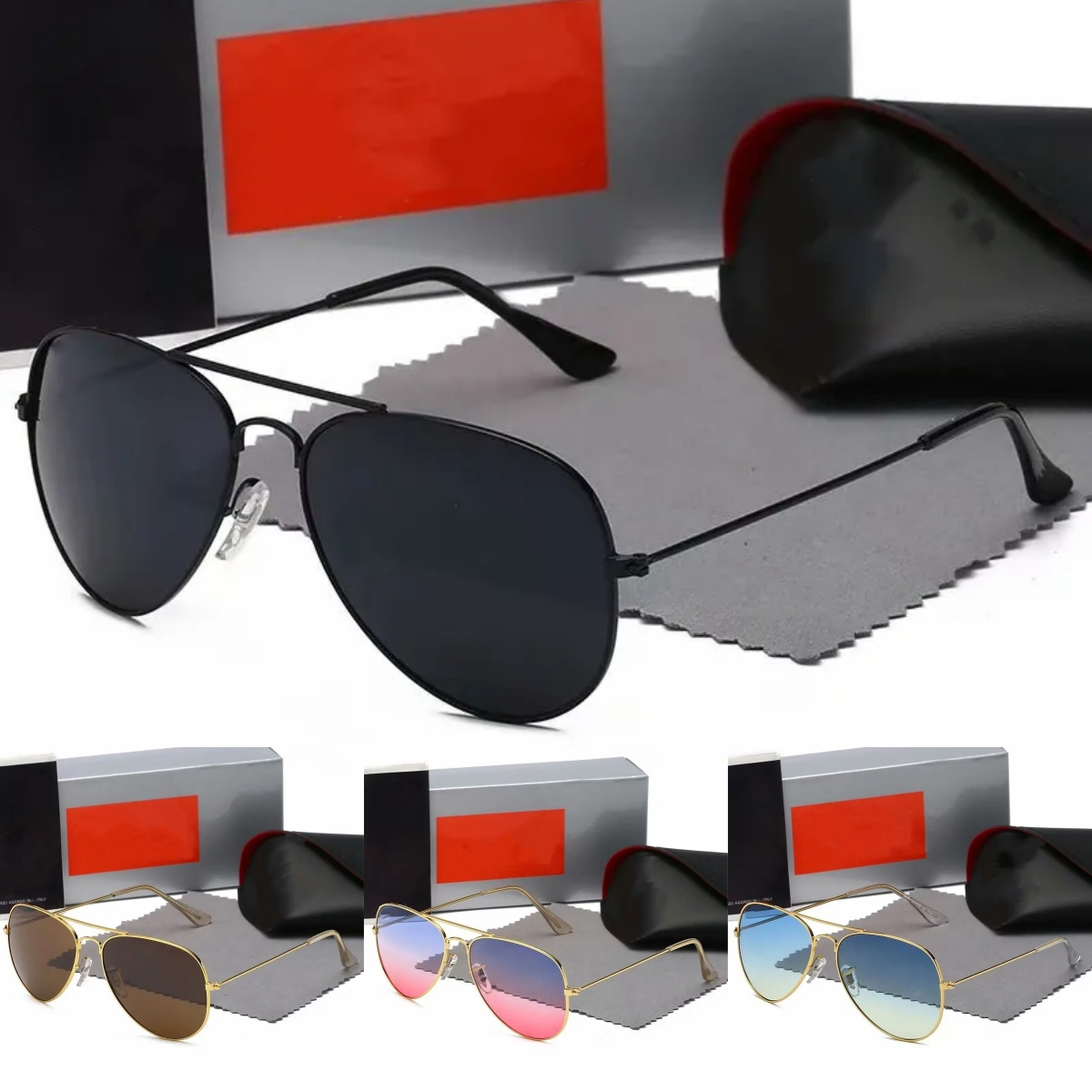 high quality Designer sunglasses men women classical sun glasses aviator model G15 lenses Double bridge design suitable Fashion beach driving fis