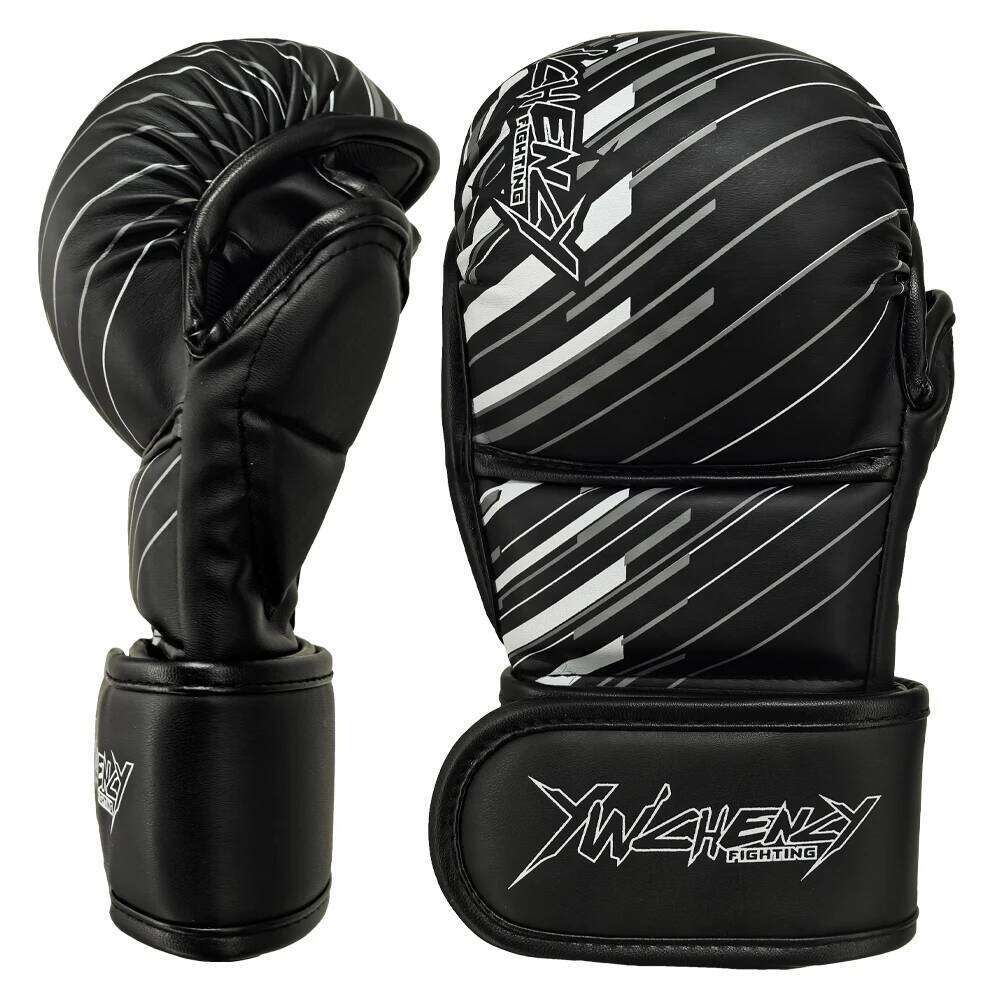 Professional Adult MMA Boxing Training Gloves Half Finger Leather Cushion Sanda Knuckles for Sandbag W260624
