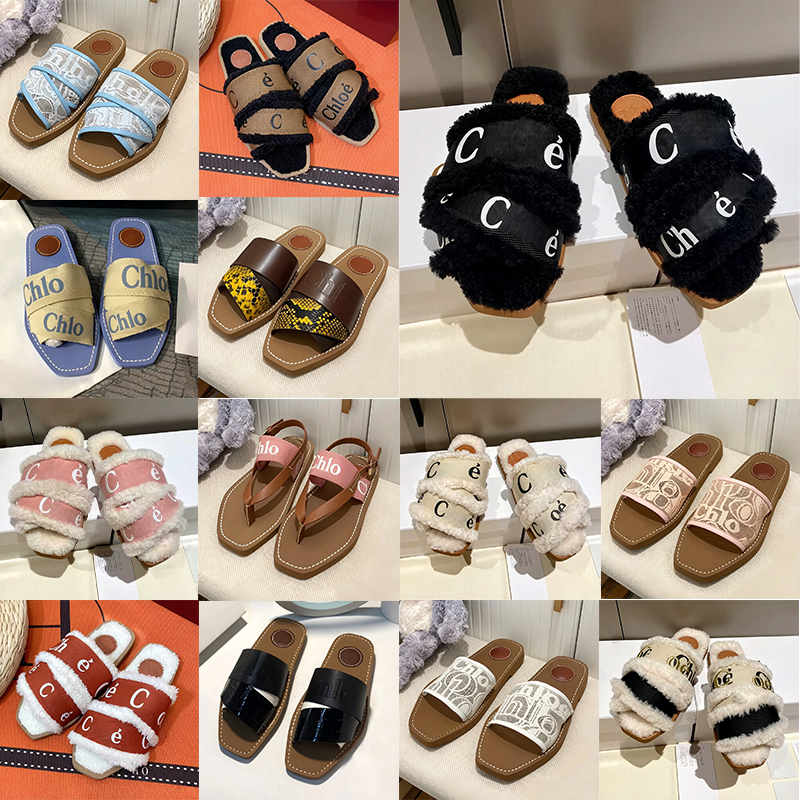 Free Shipping Designer sandals slides shoes canvas clogs heels slippers for famous womens sandal Blue Black White Pink Red Brown Flip Flops mules sa