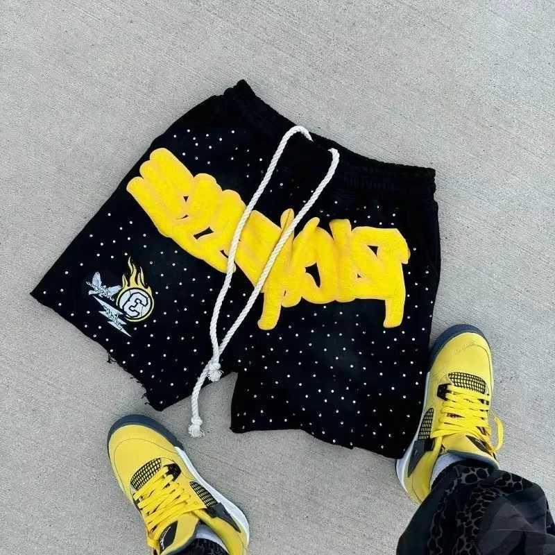 Y2K Harajuku Mens Shorts Letter Print Sweatshorts Fashion Quick-Dry Shorts Streetwear Hip Hop Breathable Loose Unisex Shorts Q260623