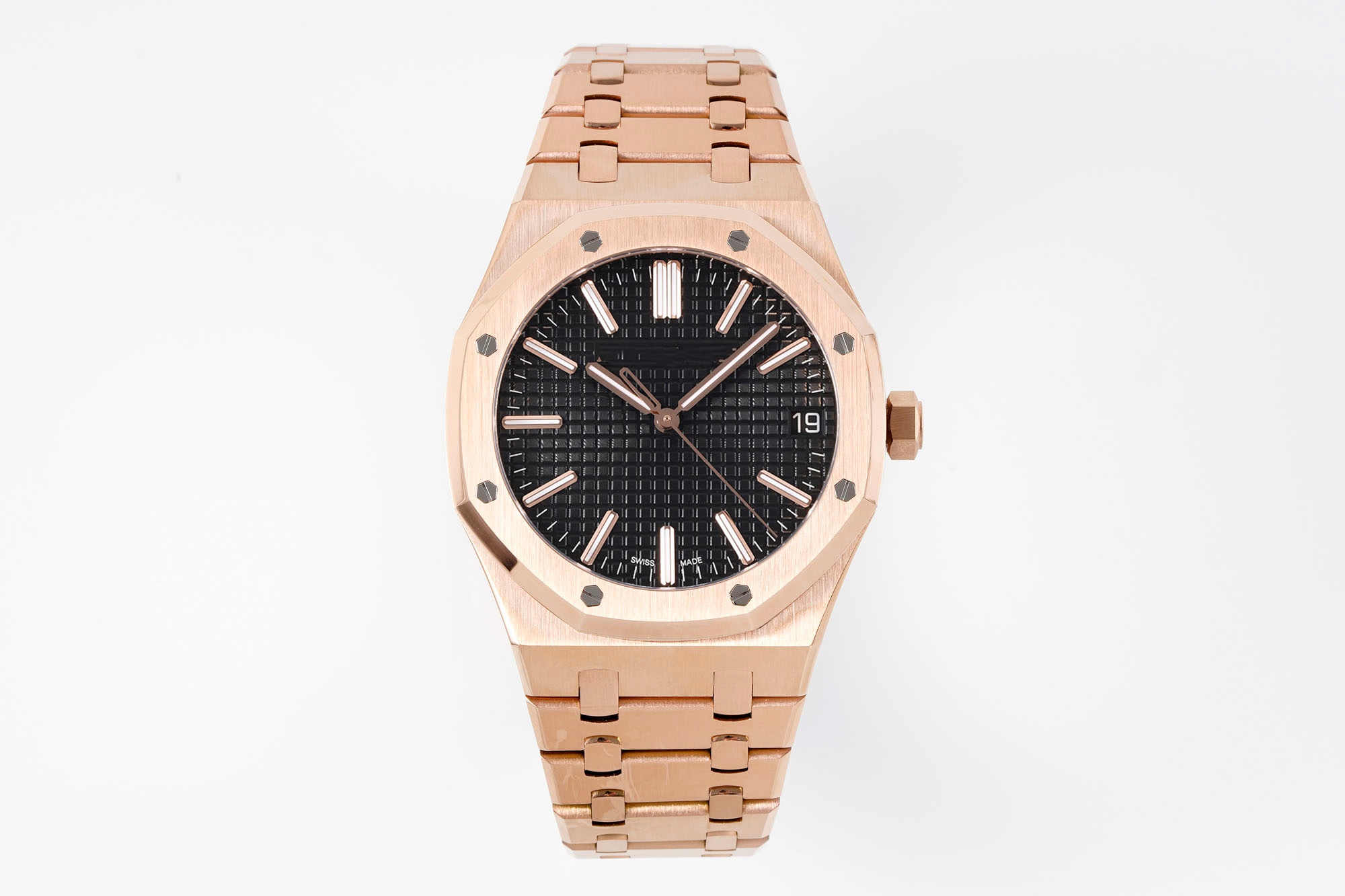ZF Best Edition 15500OR.OO.1220OR.01 41mm Black Tapisserie Dial Automatic Calibre Rose Gold Waterproof Sapphire Mens Date Luxury Watch