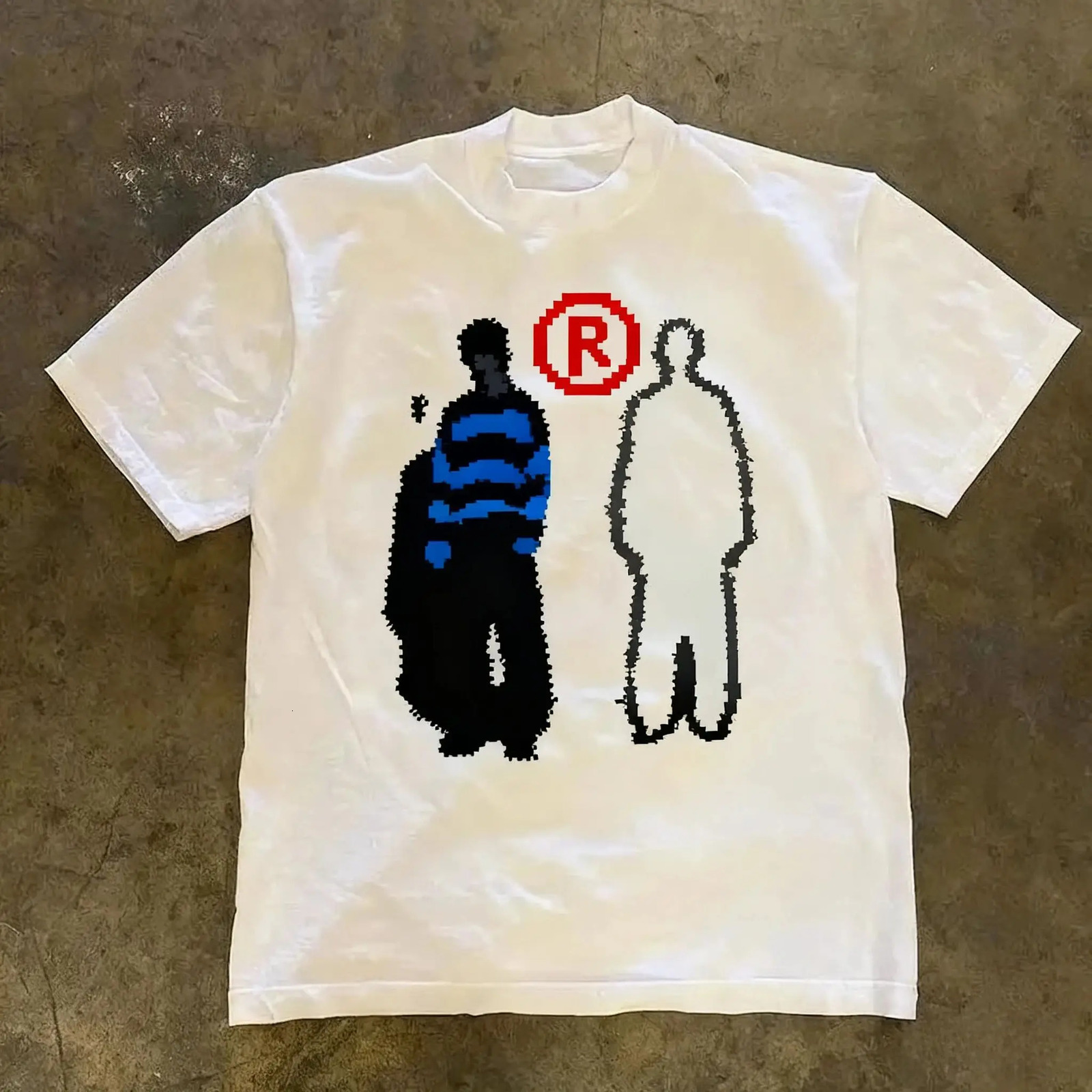 Summer 2026 Vintage High Street Print Tee High Quality Y2k Stylish Casual Breathable Mens Crew Neck Print Tee 260624