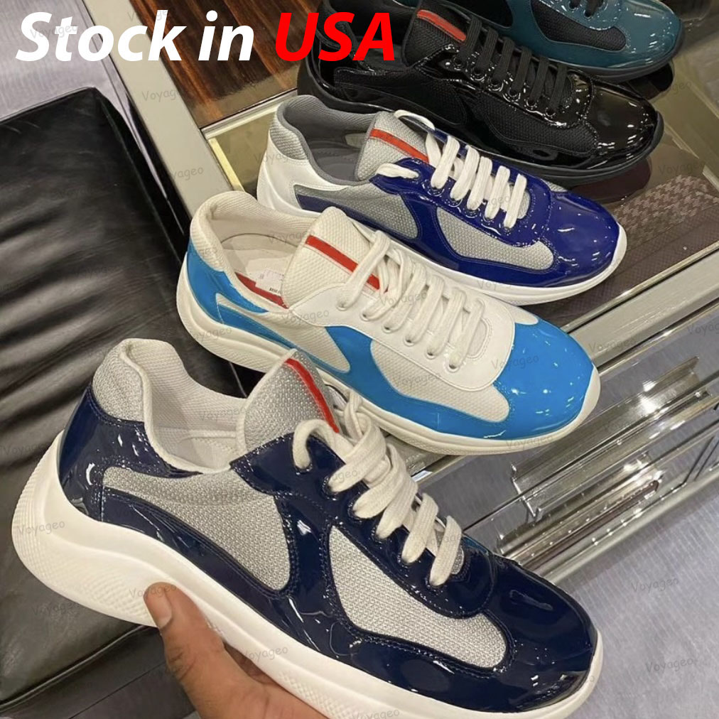 Designer Cups Sneakers Americas Cup Sneaker Shoe Leather-Textured Design Multi-Color Patchwork Stylish Soft Comfortable Versatile Breathable Size