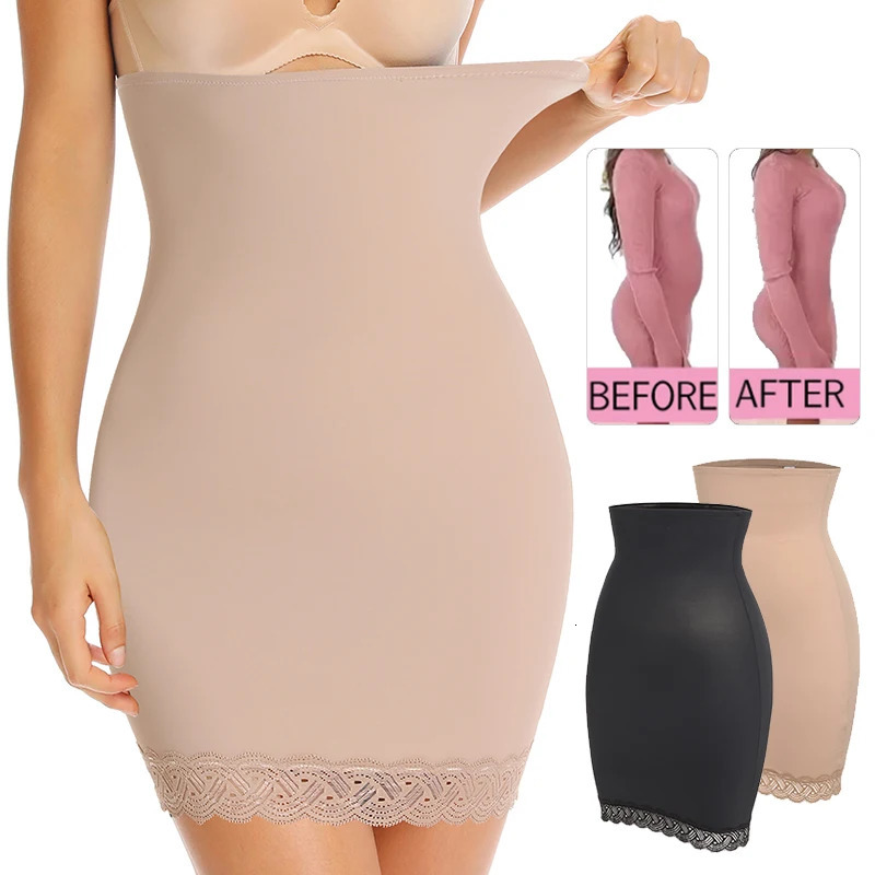 Women Sexy Half Slips High Waist Shaper Cool Comfort Slip Shapewear Under Dress Tight Skirt Breathable Slimming Undergarments 260624