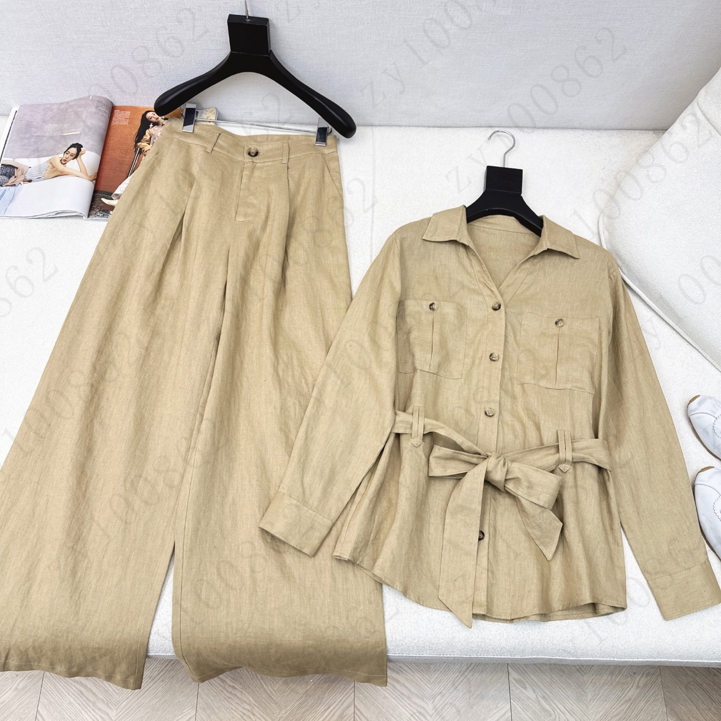Brand tracksuit pants set designer women jacket two-piece coat pants suit fashion logo straight pants vacation casual trousers summer 2pcs Jun 25 a7