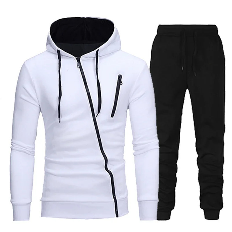 2024 Male HoodiePants 2Pcs Jogging Sports Suit Casual Tracksuit Men Hooded Sweatshirt Outfit Spring Autumn Mens Sets Sportswear 260624