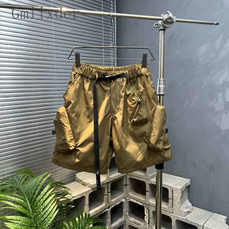 Summer American Retro Functional Large Pockets Workwear Waist Belt Punk Shorts Men Womens Oversized Casual Pants Sense 260624