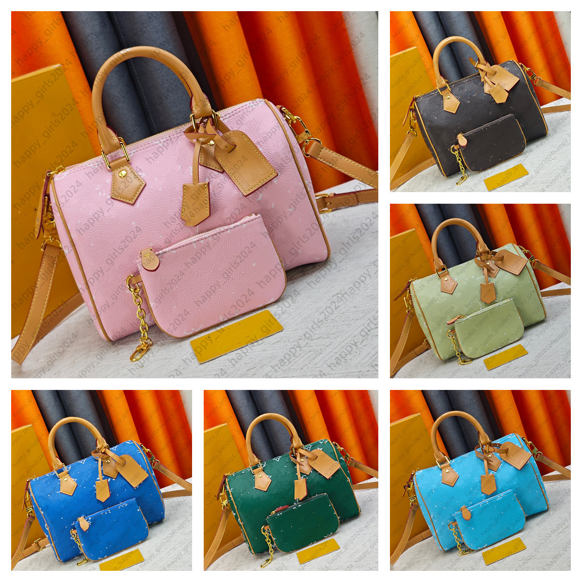 Luxury P9 Speedies 25 30 Pillow bag designer bag women tote Pink purse shoulder satchel hobo bag mens travel handbags crossbody boston Pouch bags Sp