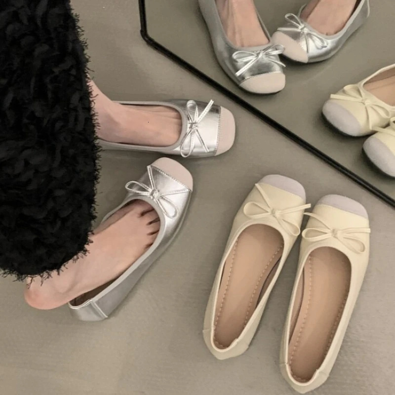 Square Toe Women Ballet Flats Elegant Shallow Slip On Dress Ladies Shoes Comfort Soft Sole Casual Daily Walk Loafers Footwear 260624