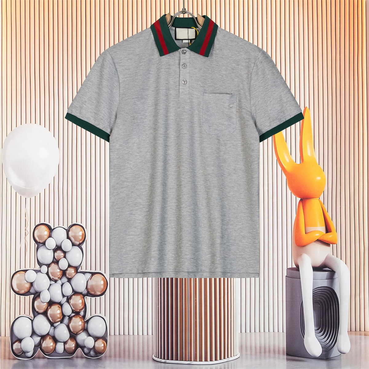 Men's Plus Tees & Polos Round neck embroidered and printed polar style summer wear with street pure cotton M set shorts tshirt 6624m11