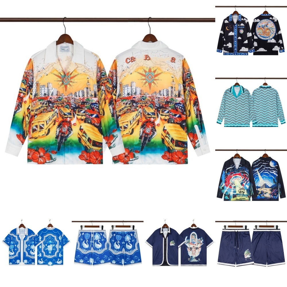 casablancaset men women designer shirt long sleeves graphic t shirt beach breathable tracksuit outdoors sweatshirt fashion polo shirt brand mens-image-984353373