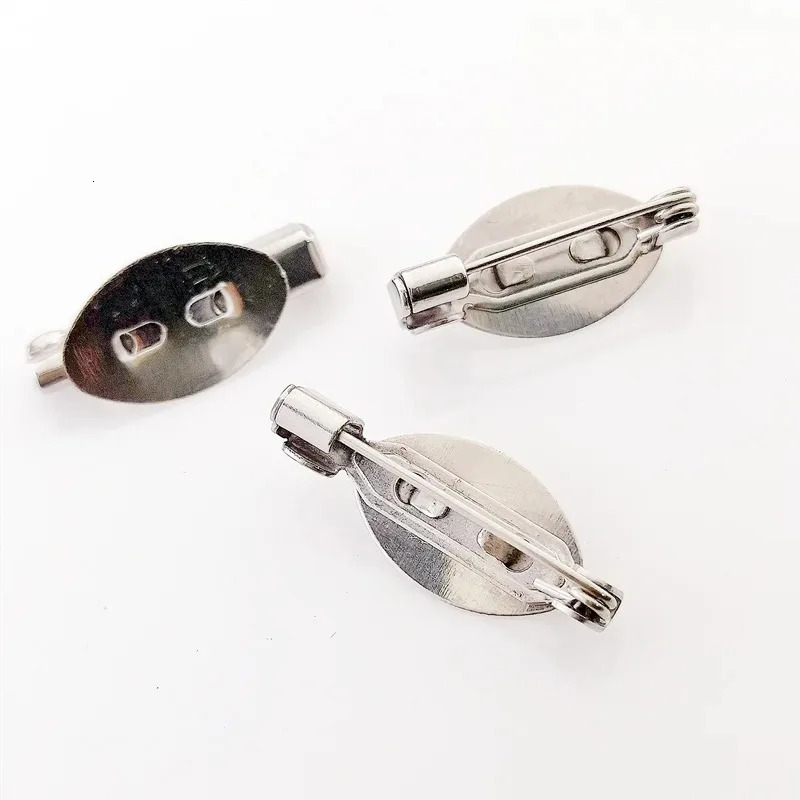 100pcs High Quality 304 Stainless Steel Safety Pin Brooch Base Back Bar Badge Holder Brooch Pins DIY Jewelry Finding 260624