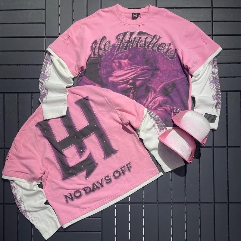 Fresh Pink Series Fashioanble Aesthetic Printed Breathable Short-Sleeves Womens Daily Dressing Up Korean Street T-Shirts 260624