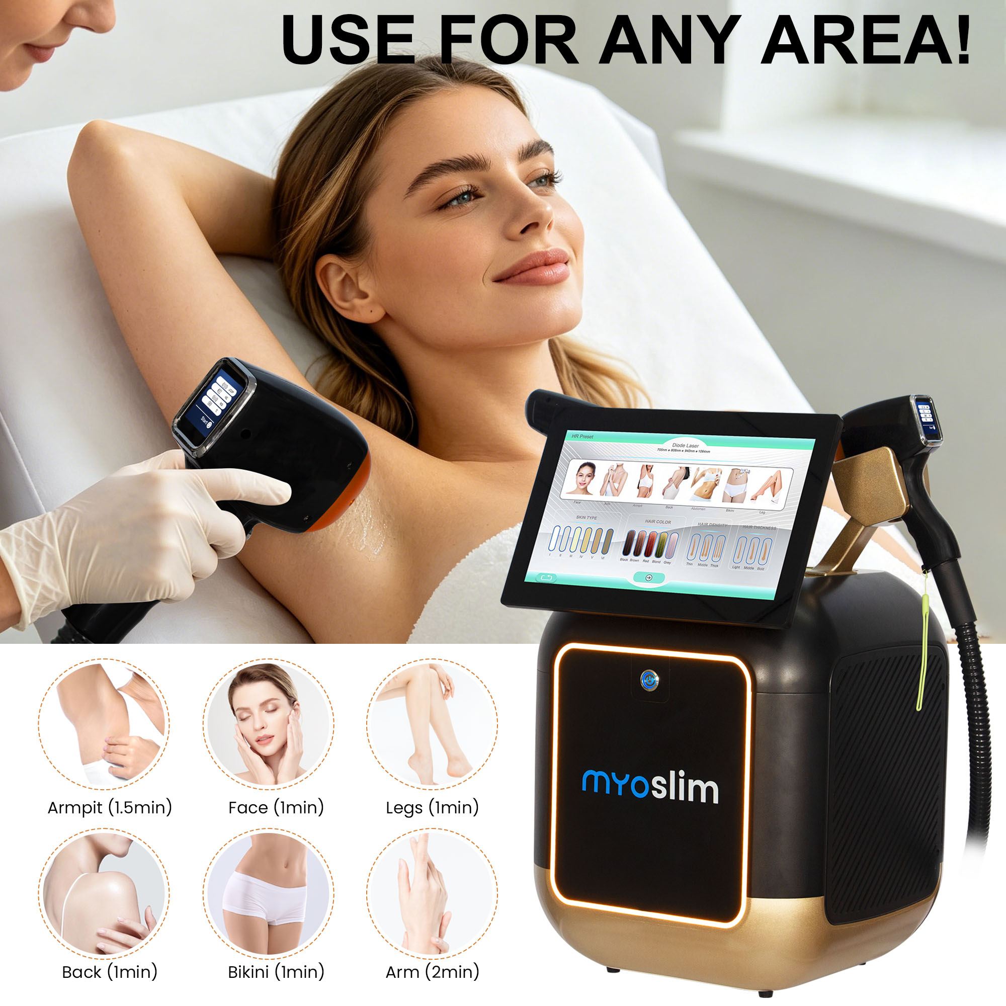 10 Bars Diode Picosecond Laser Hair Removal Machine 4 Wavelengths 755 808 940 1064nm Tattoo Removal Skin Rejuvenation 60M Warranty LCD Touch-image-1112075838