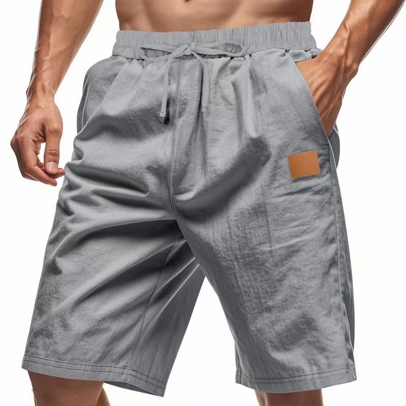 2024 Running Mens Cotton Linen Shorts Pants Male Summer Breathable Solid Color Trousers Fitness Streetwear S4XL y260624