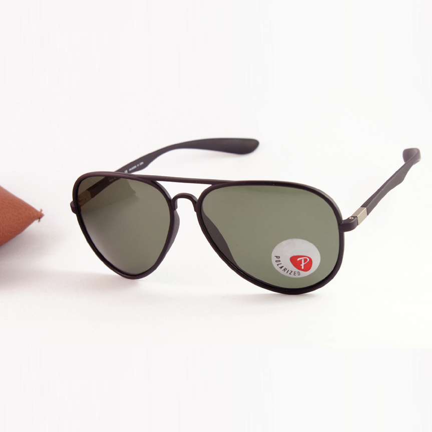 4180 Sunglasses Mens Fashion Matte Black Frames Pilot Liteforce Glasses Ladys Green Lens Fashion Polarized Eyewear 59mm