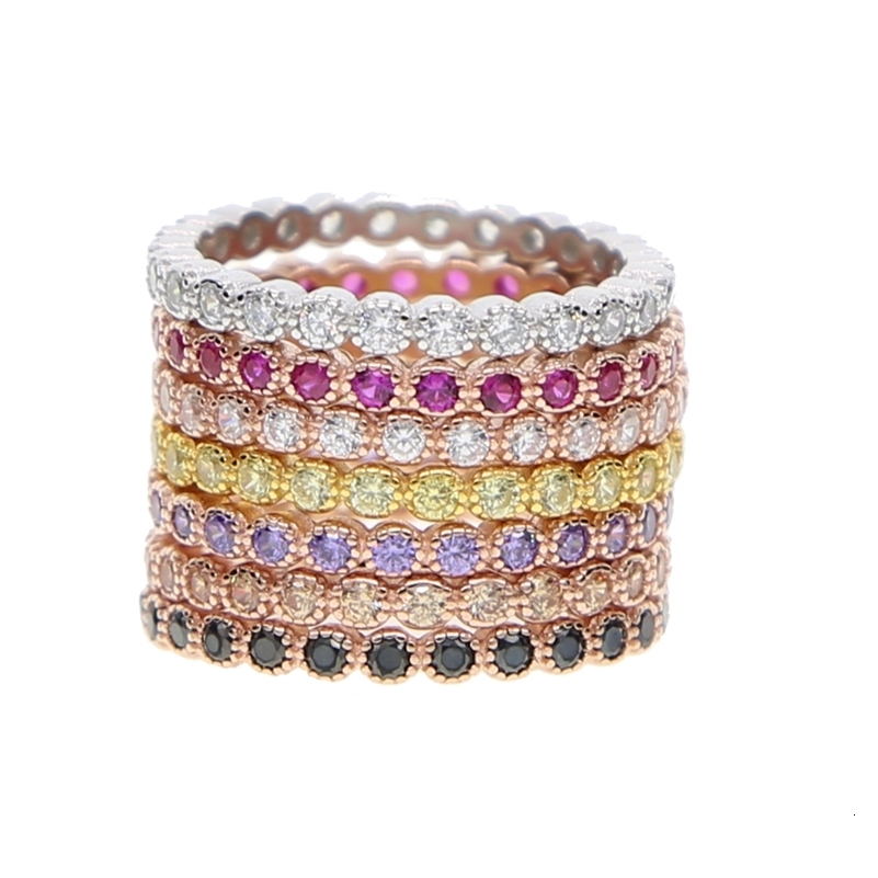 size 5-9 various colors high quality 925 sterling silver fashion cz silver rings 260624