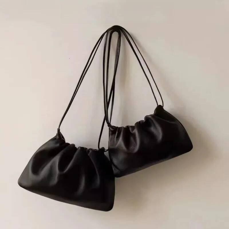 Genuine Leather Cloud Ape Dstring Pleated Women's Crossbody Casual Versatile Oulder Bag Faionable Folded Design Suotong260625