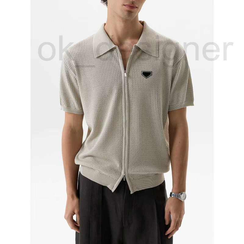 Men's Sweaters Designer Men short sleeve T-shirt polo collar high-quality comfortable old money style zip-up cardigan men's knit sweater 8