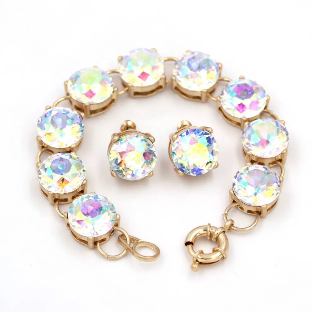 Fashion Jewelry High Quality 14mm Big Resin Glass Stone Alloy Dot Bracelet Bangle for Women 260624