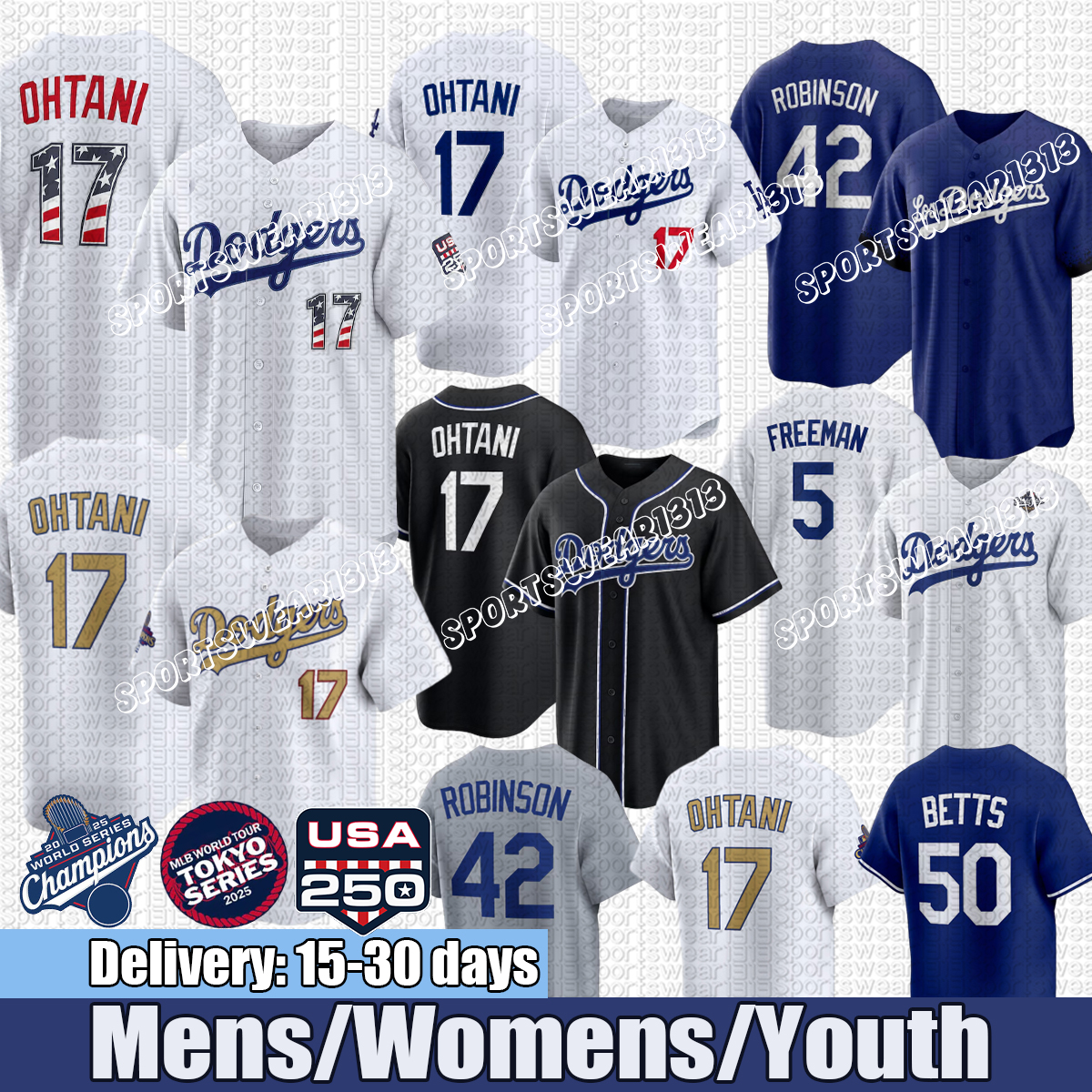 Shohei Ohtani 2026 LA Dodgers Baseball Jerseys #50 Betts #17 Ohtani #5 Freeman #18 Yamamoto Mookie Betts Freddie Freeman Yoshinobu Yamamoto new-image-950954601