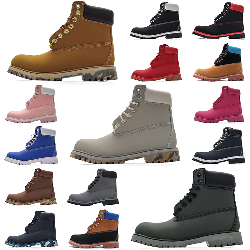 Envío gratis Botas de diseñador Botas altas de cuero para exteriores, antideslizantes y resistentes al desgaste, para hombres y mujeres, con suelas