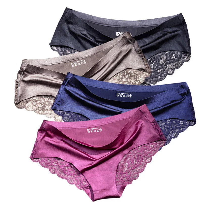 TEXIWAS 4pcslot Lace Panties Women Seamless Ladies Underwear Briefs Sexy for Comfort Lingerie Plus Size 260624