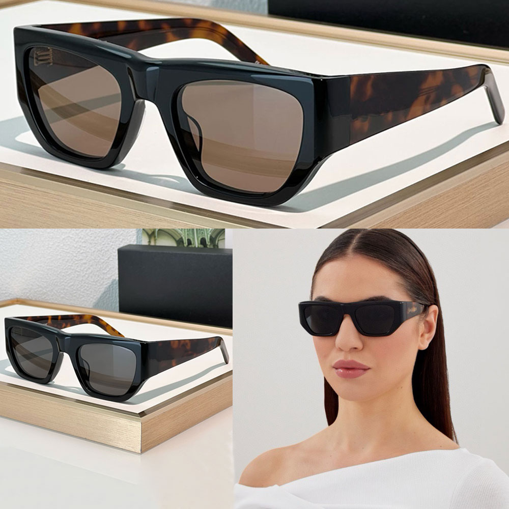 PILLOWED SQUARE SUNGLASSES luxury designer womens sunglasses SL740 classic retro acetate frames Fashion Show Sunglasses high street travel holiday s