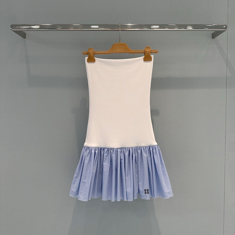Women Strapless Dress Designer Sexy Slim Fitted Tube Tops Dress Summer Y2K Style Birthday Party Casual Dress
