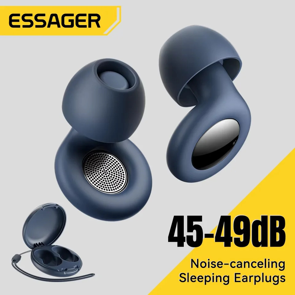 Essager Silicone Ear plugs Sleep Noise Reusable EarPlug with Storage Case Soft Anti noise Earplug for Sleep Concerts Travel Work 260624