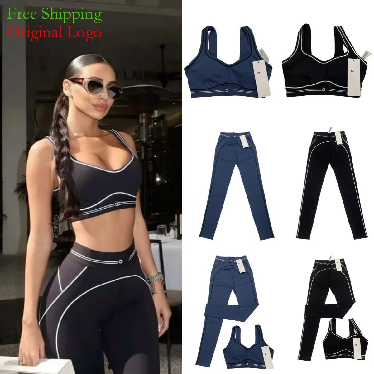 5A Women Yoga Set Heart Throb Bra Leggings Yoga women Sets Gym Short Sports Outfit Pants Shaping Waist Fitness Jogging Sportswear Running women-image-1073613090