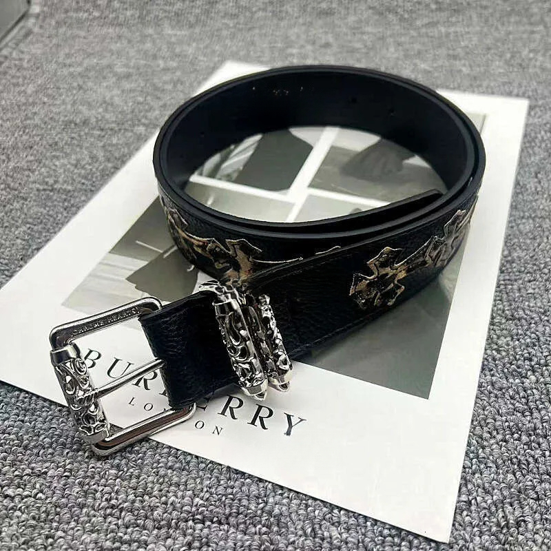 Chrome Belt Designer Belts Buckle Patch Leather White For Men And Women Ch Cross With Roller Hollow Vine Pattern Womens Fashion Luxury Sanskrit Cele