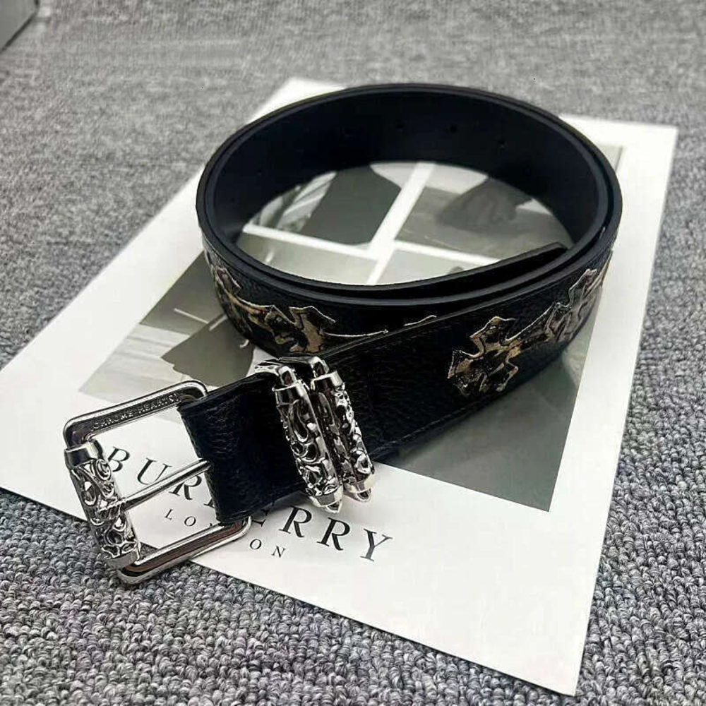 Chrome Belt Designer Belts Buckle Patch Leather Cross White For Men And Women Ch With Roller Hollow Vine Pattern Womens Fashion Luxury Sanskrit Cele