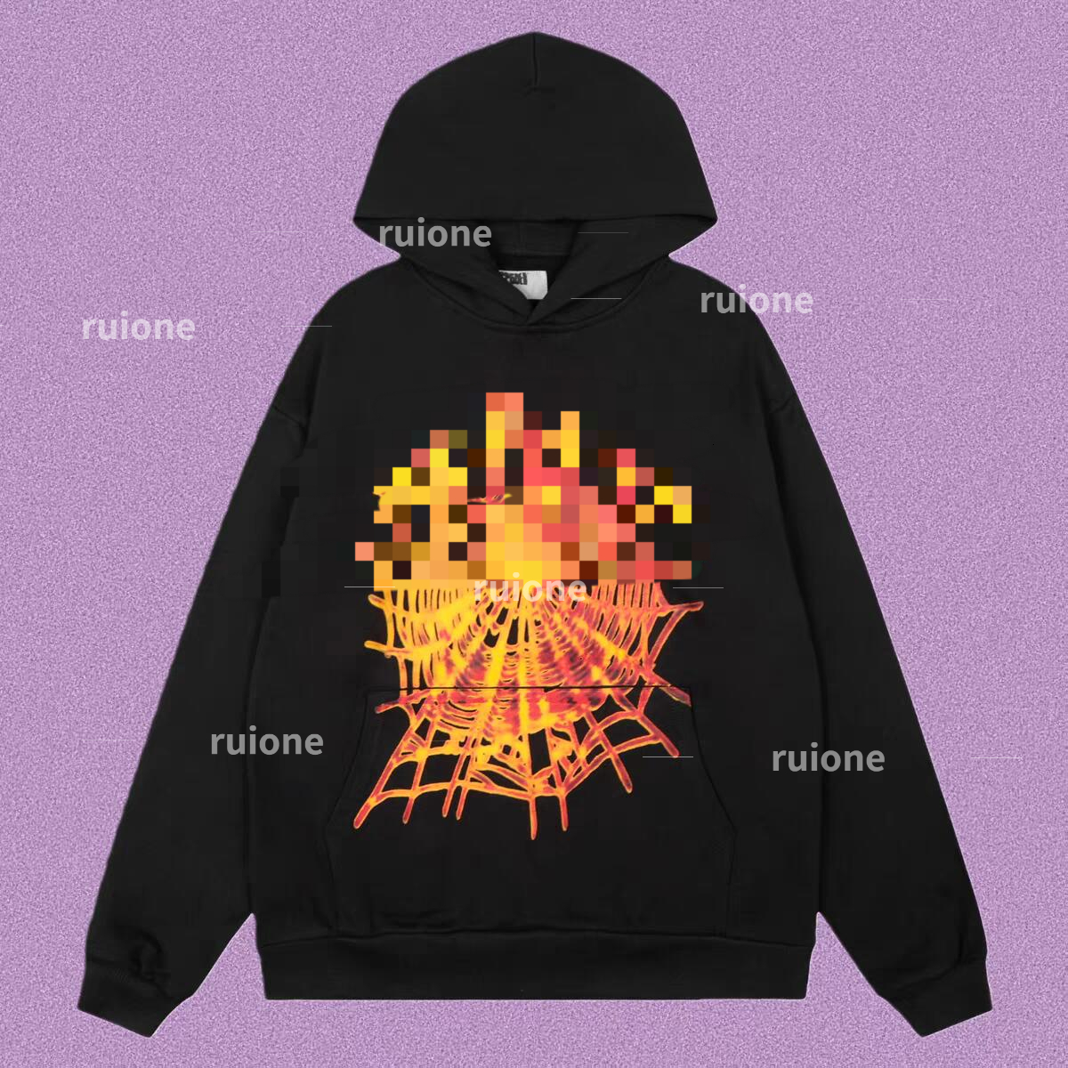 M Luxury Loose Designer Spider Print Tracksuit High-Quality Breathable Hoodie Sweatshirt Rich Graphic Patterns Unisex for Young Men & Women US Sizes