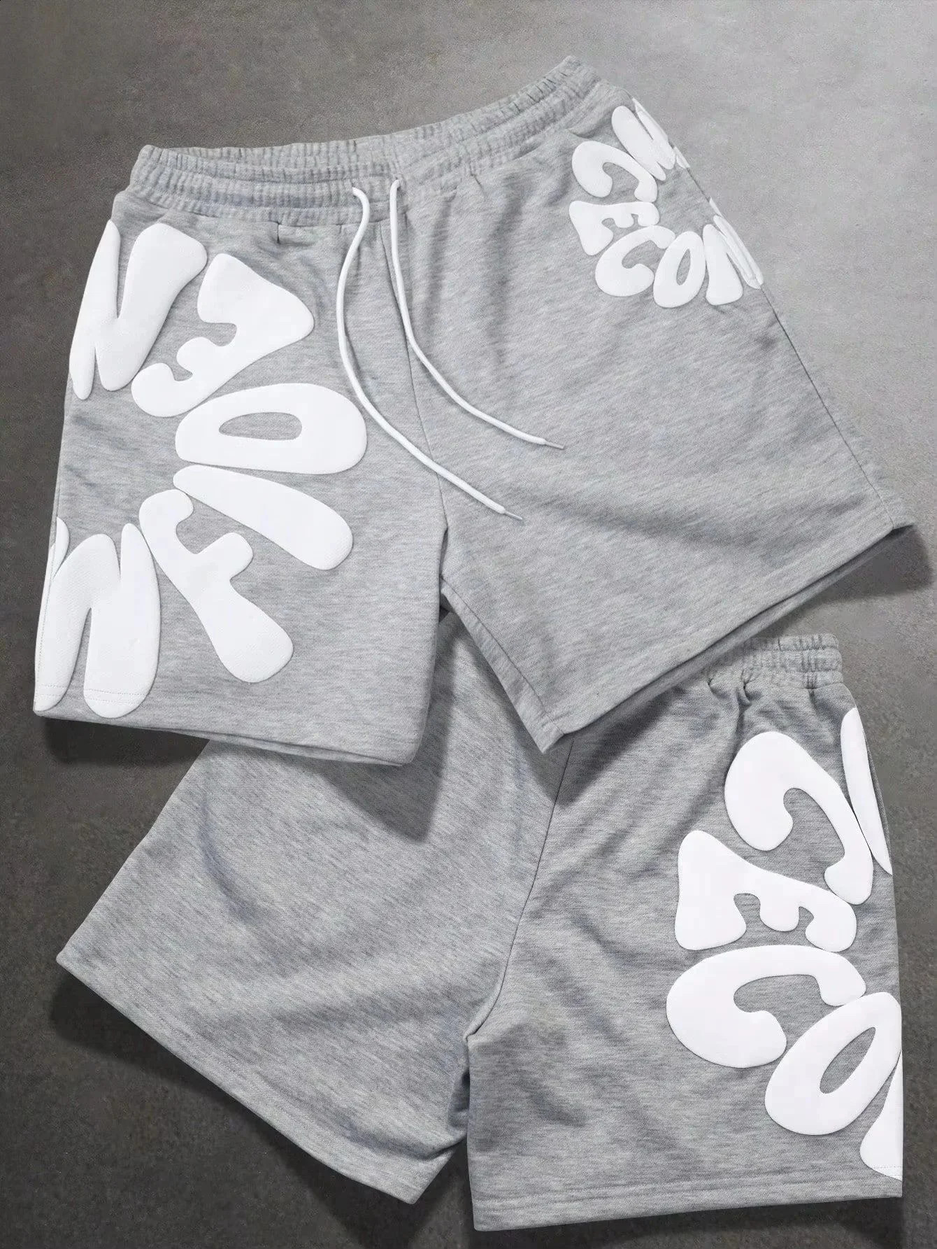 2026 Quick Drying American Street Style Letter Printed Casual Mens Sports Shorts 260625