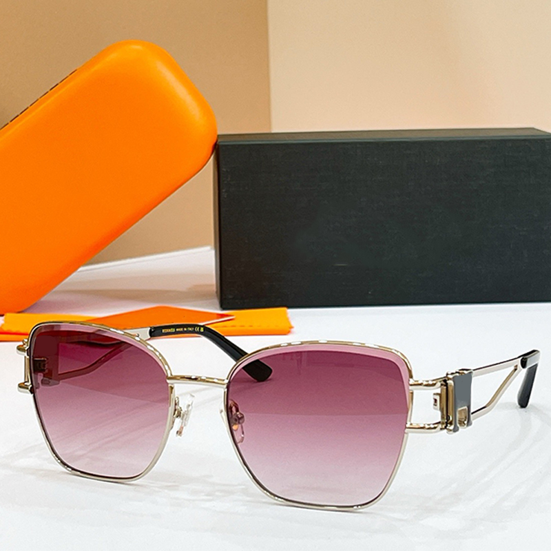 H8128 Women Metal Square Sunglasses 26SS Fashion designers personalized letter logo Summer outdoors luxury sunglasses With box